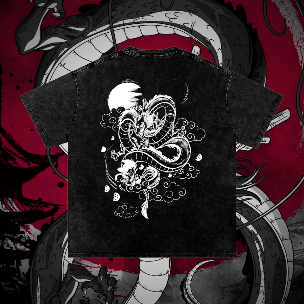 Dragon Ball Shenron Vintage Washed Heavyweight Graphic Shirt