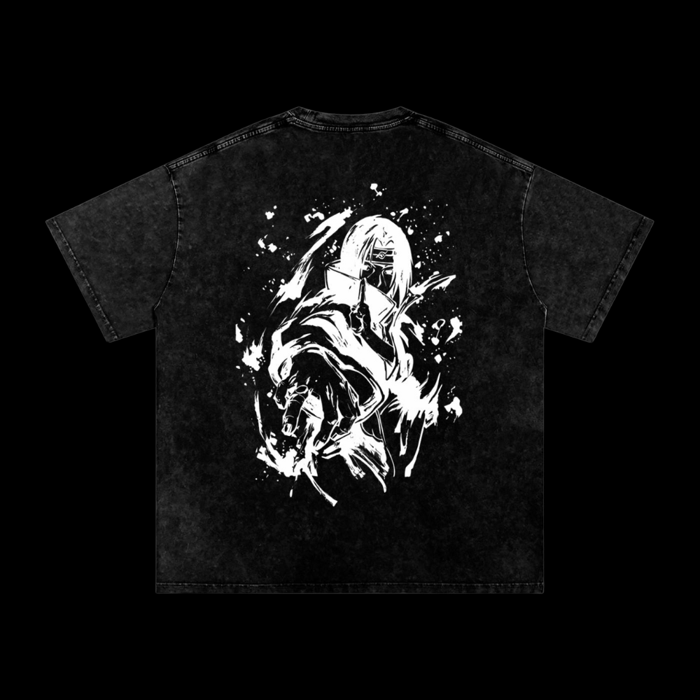 Uchiha Itachi Vintage Washed Heavyweight Graphic Shirt