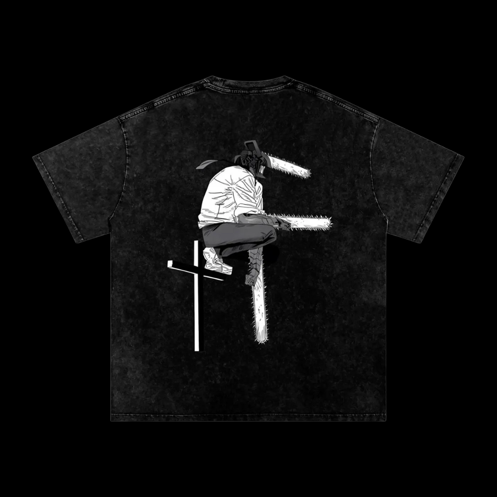 Chainsawman Vintage Washed Heavyweight Graphic Shirt