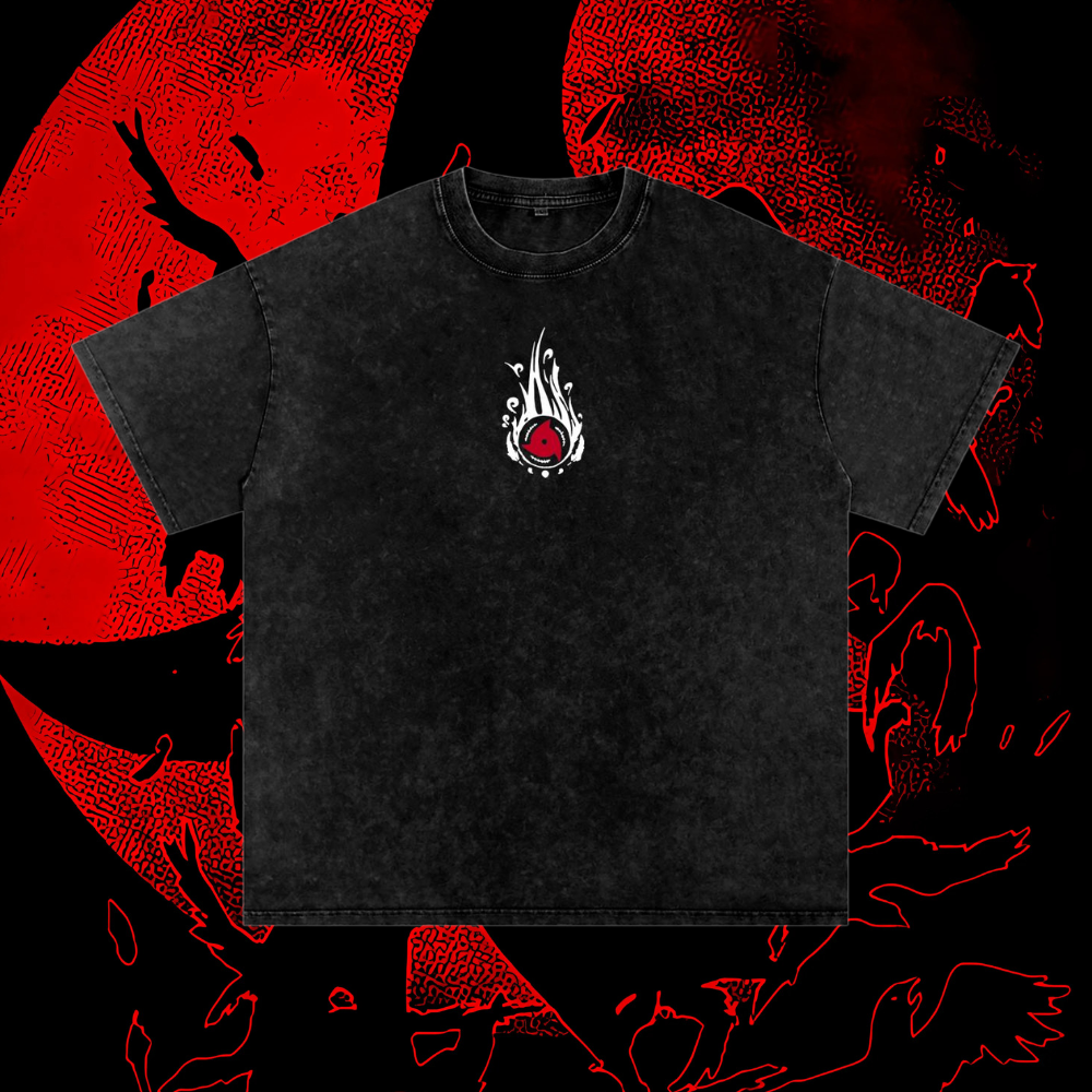 Mangekyou Sharingan Vintage Washed Heavyweight Graphic Shirt