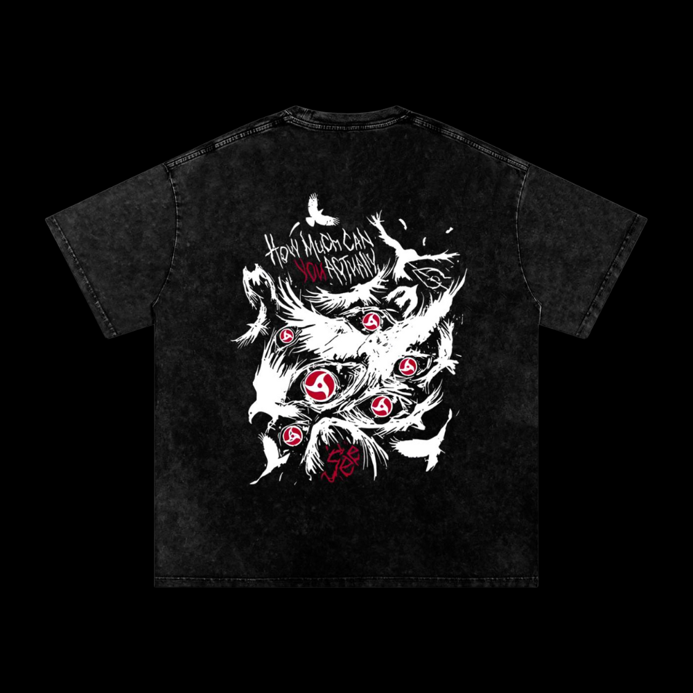 Mangekyou Sharingan Vintage Washed Heavyweight Graphic Shirt