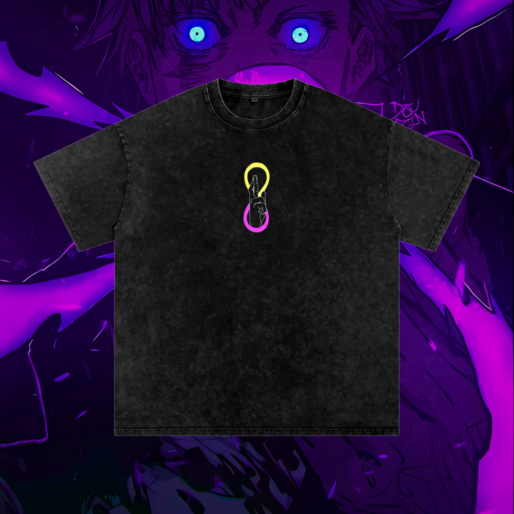 Gojo Honored One Vintage Washed Heavyweight Graphic Shirt