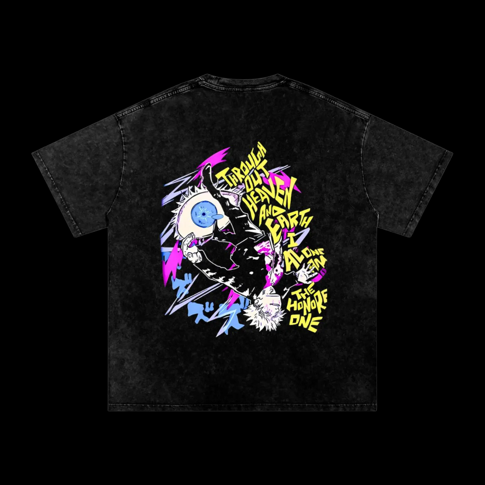 Gojo Honored One Vintage Washed Heavyweight Graphic Shirt