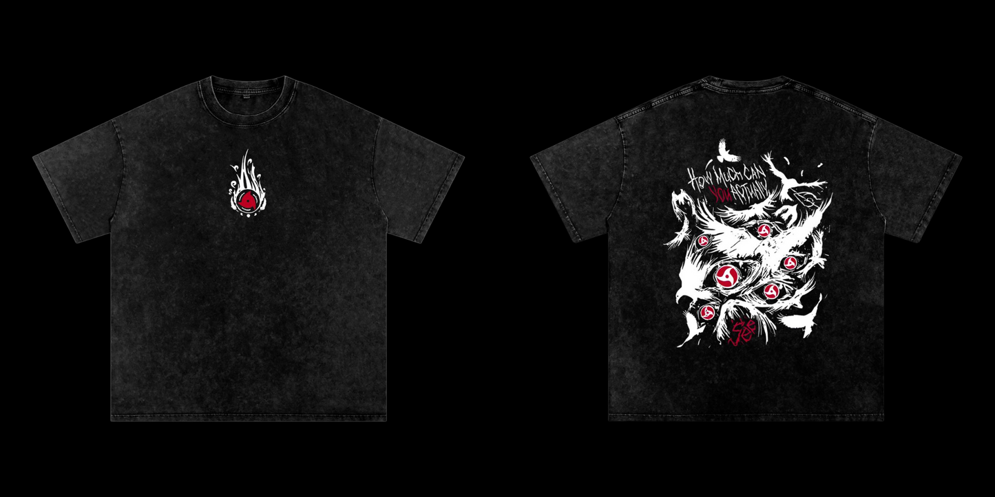Mangekyou Sharingan Vintage Washed Heavyweight Graphic Shirt