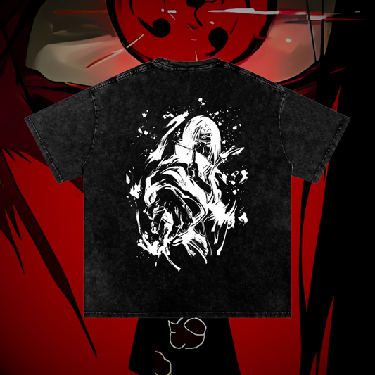Uchiha Itachi Vintage Washed Heavyweight Graphic Shirt