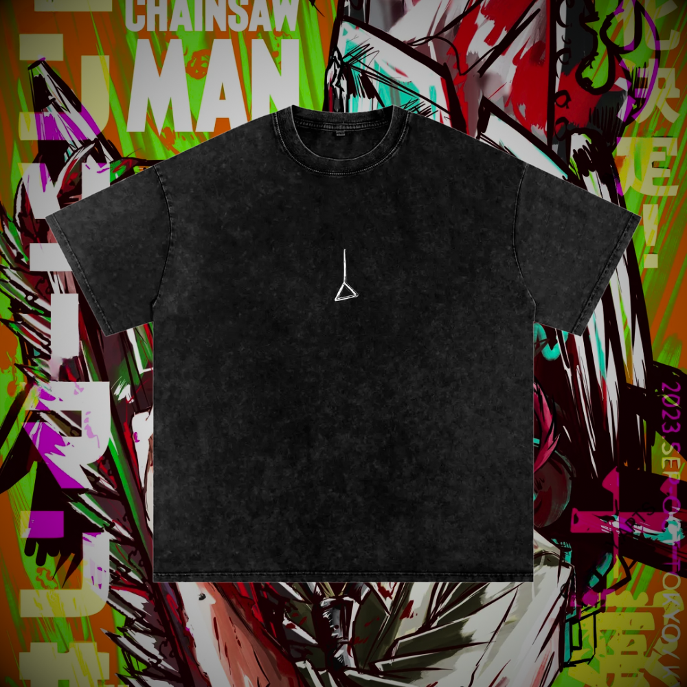 Chainsawman Vintage Washed Heavyweight Graphic Shirt